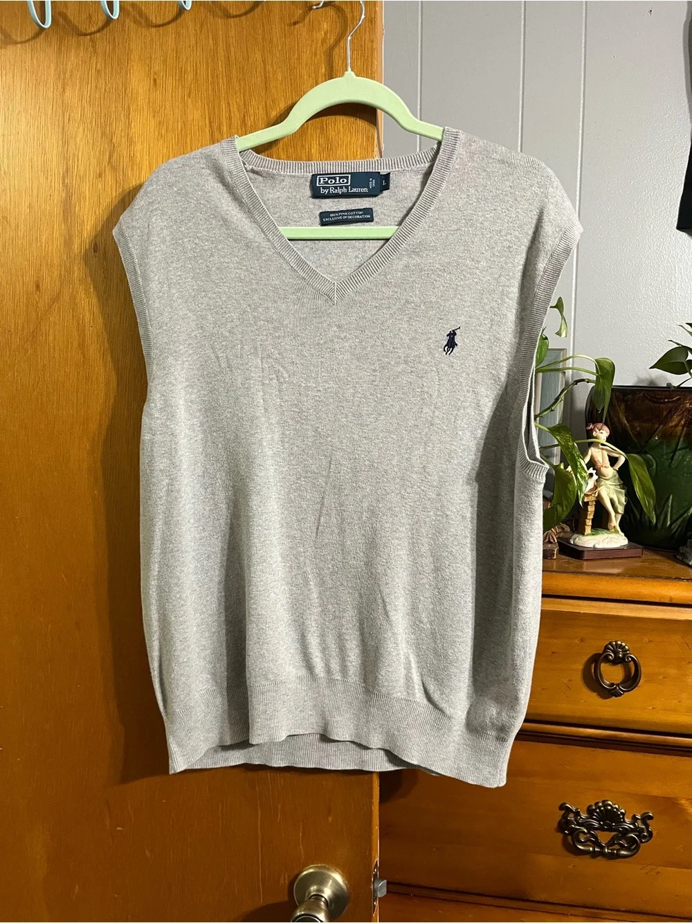 Polo by Ralph Lauren Men’s Size Large Gray Sweater Vest